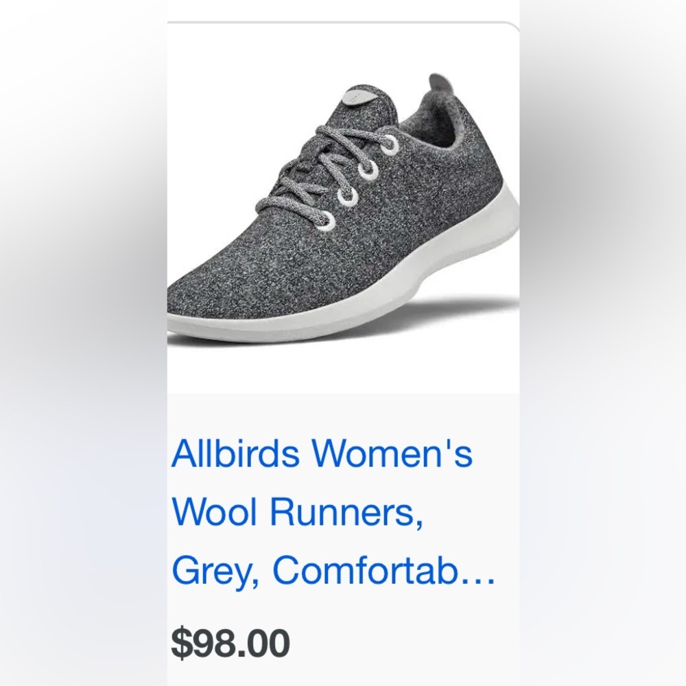All birds women’s greys merino wool sneakers women’s size 9